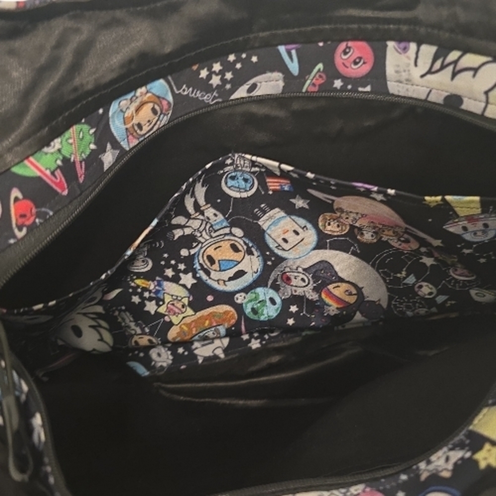 Black Unicorn Galaxy Space Themed Galactic Pony Custom Made Bag - Picture 12 of 13